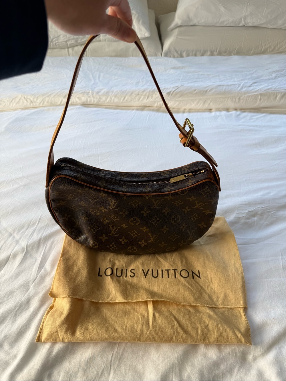 Louis Vuitton Monogram Crescent Shoulder Bag in Brown